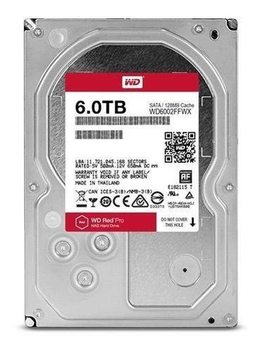 Wd Red Pro 6 Tb 3.5 Pulgadas Sata Iii 7200 128 Mb De Caché N