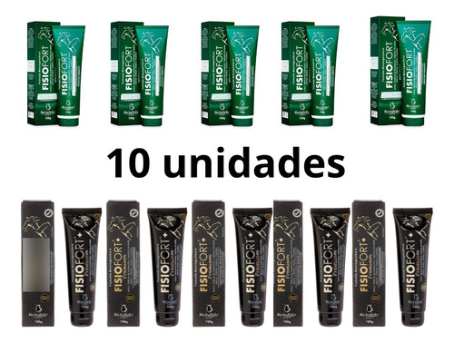 Promoção 10 Pomada Preta+ Pomada Verde Fisiofort Original