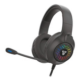 Headset Fantech Blitz Mh87 Auricular Gamer Pc Ps4 Microfono Color Negro Color De La Luz Rgb