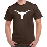 Playera Longhorns Cuernos Largos De Texas Vinil Tex M. 1 E G