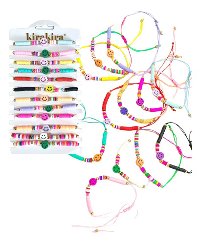 Pulseras Para Niñas Ajustables Sorpresas (12 Unidades)