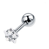 Piercing Orelha Helix Tragus Flat Estrela 3mm/4mm/5mm/6mm