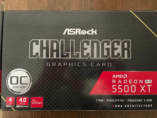 Placa De Vídeo Rx 5500 Xt 4gb Asrock