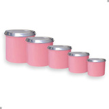 Pote Para Mantimento / Alimentos Em Aluminio Polido 5 Pçs Cor Rosa