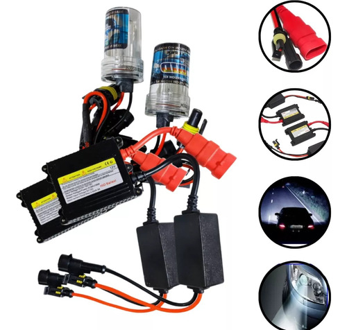 Kit Lampada Xenon Hid 55w 12v 8000k H1 H3 H4-2 H7 H11