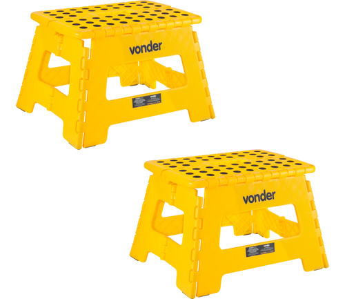 2un Banqueta Dobravel Vonder 22cm 150kg Infantil Multiuso