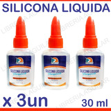 3 Silicona Liquida 30ml Ezco Pegamento Escolar