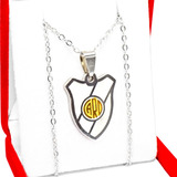 Collar Con Dije River Futbol Acero  Para Hombre Mujer 