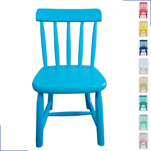Cadeira Infantil De Madeira Pintura Laqueada Color 120kg 1un