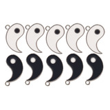 20 Colgantes Yin Yang, Tai Ba Gua, Color Negro