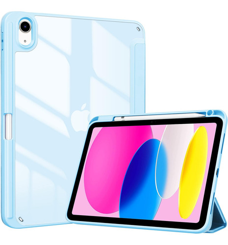 Procase Funda Para iPad De 10.ª Gen Con Portalápices Celeste