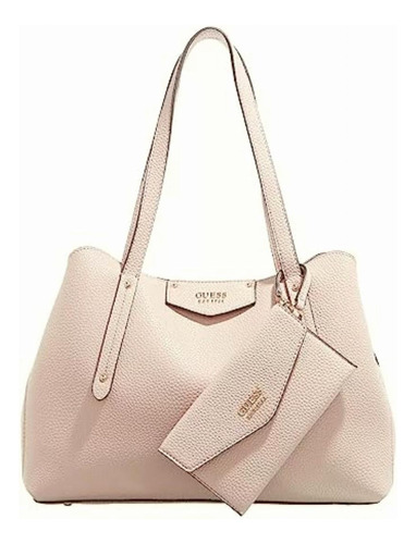 Guess Eco Brenton, Bolsa Para Mujer, Almendra, Color Rosa Claro