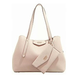 Guess Eco Brenton, Bolsa Para Mujer, Almendra, Color Rosa Claro