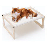 Cama Para Gatos, 22 X 16 Pulgadas, Hamaca Elevada De Madera