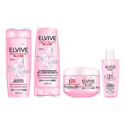 Kit Elvive Glycolic Gloss Rutina Brillo Intenso | Mismo precio en cuotas