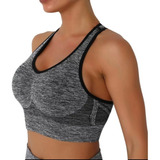 Crop Top Deportivo Transpirable - Gris Oscuro Ref. 2010