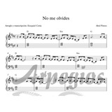 Partitura Para Piano No Me Olvides De Abel Pintos En Pdf