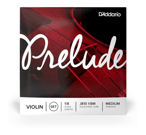 Juego De Cuerdas P. Violín 1/8, D'addario Prelude, J810 1/8m