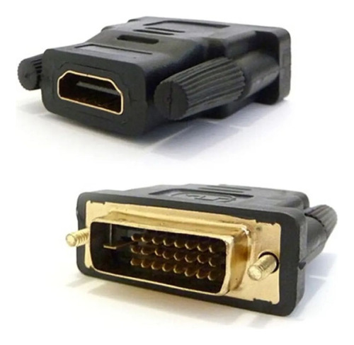 Adaptador Hdmi Hembra A Dvi 24 + 1 Macho Negro