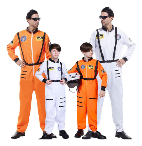 Halloween Disfraz De Cosplay Astronauta Piloto Actuación Traje, Espacial Traje Mono Puesta En Escena Traje Para Adultos Niños 