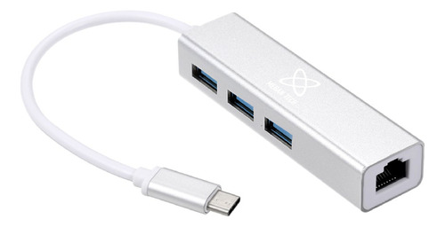 Hub Usb C Usb 3.0 + Red Gigabit Aluminio Macbook Pc Lan Rj45