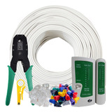 Bobina Cable Utp Cat 5e 100m+100 Rj45+tester+ Pinzas+pelador