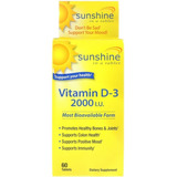 Vitamina D-3 2000iu Sunshine Windmill 60 Tabletas Sabor Orange