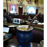 Cristina Kirchner Sinceramente Mate Termico Acero + Bombilla