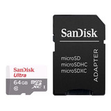 Cartão De Memória Sandisk Sdsqunr-064g-gn3ma  Ultra Com Adaptador Sd 64gb