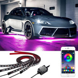 Coche Chasis Luces Juego De 4 Tira Led Rgb Para Tubo De Auto