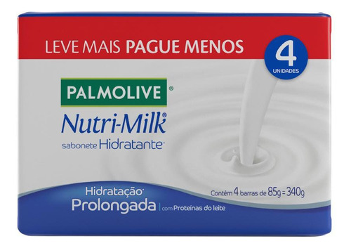 Sabonete Em Barra Nutri-milk Hidratação 4 Unidades 85g Palmolive