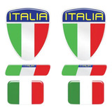 Kit Adesivo Emblema Itália Escudo Placa Coluna Resinados