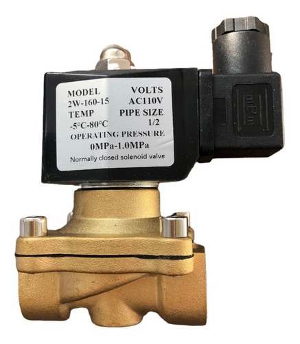 2w-160-15 Válvula Solenoide 1/2 Pulgada, 120vac Para Agua Nc