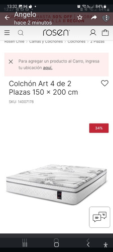 Colchon Rosen Art 4 ,2 Plazas