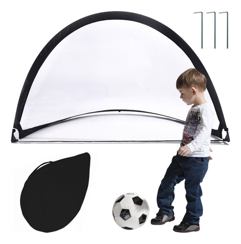 Arco De Fútbol Plegable Portería Portátil Para Niño 120×80cm