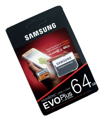 Memoria Micro Sd 64gb Samsung Evo Clase 10 Original 4k