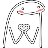 Sticker Adhesivo Para Auto De Flork Meme Corazón