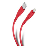Cable Usb A Lightning De 2 M Color Rojo