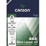 Bloco Layout Canson Papel Super Sulfite A3 180 G/m² 20fls