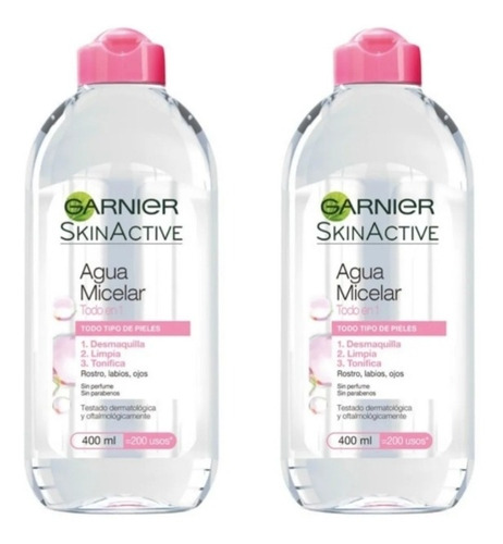 Agua Micelar Ganier 400 Ml X 2 Pk. - mL a $62