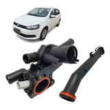 Kit Carcaça Válvula Termostática Sensor Vw Fox G5 G6 Ea111