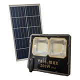 Reflector Solar 200w C/ Control Remoto Y Panel 1900 Lumens