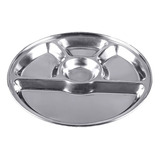 Petisqueira 5 Divisórias Inox Grande 33cm Molho E Aperitivos