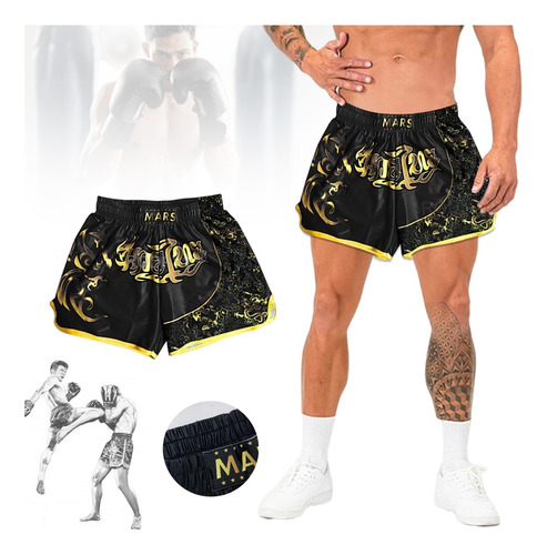 Short De Muay Thai, Kick Boxing,entrenamiento Deportivo