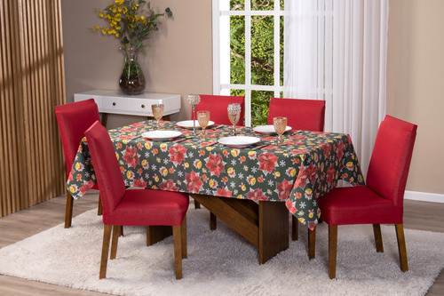 Toalha De Mesa P/ 8 Lugares Decoração Natalina Preços Baixo