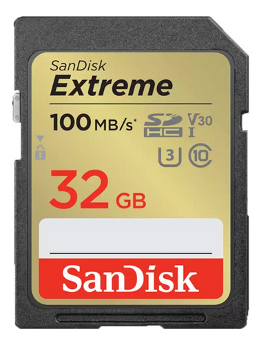 Sandisk Tarjeta De Memoria Sd 32gb Para Cámara 100mb/s U3 4k