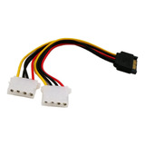 Cable Adaptador Sata De 15 Pines A Molex Doble De 4 Pines