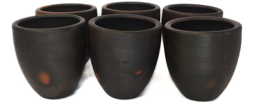 Vasos De Greda Color Oscuro ( Pack 6 Unidades )