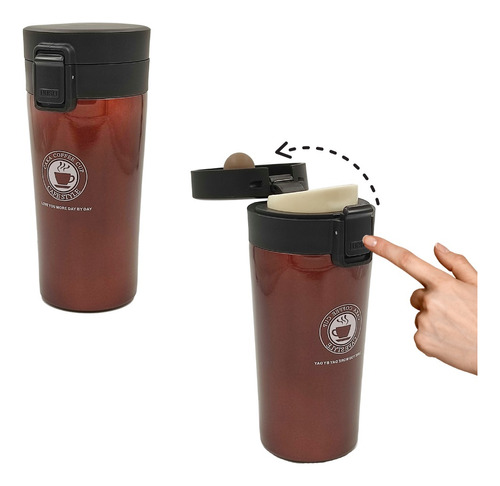 Vaso Termico Termo Metalico Para Cafe Baso Thermos Tarro