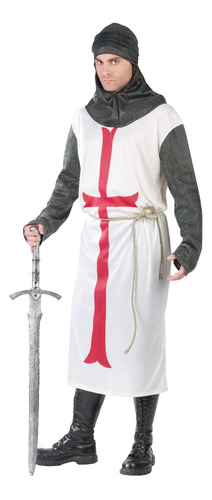 Fun World Costumes Disfraz De Templario Para Hombre, Blanco,